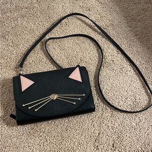 Kate Spade Black Cat Wallet on Chain